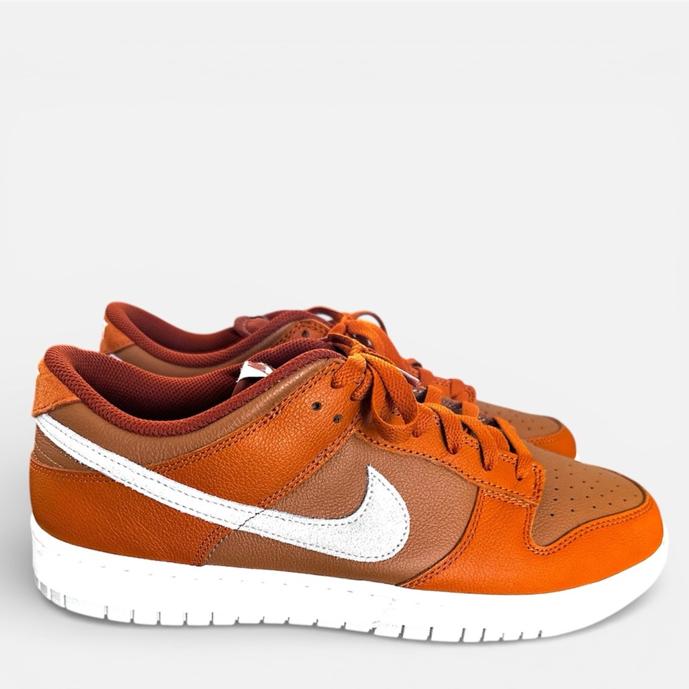 Nike Dunk Low Retro Burnt Orange and White Low-Top Sneakers